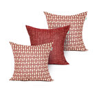 Almofada De Linho Vermelha Lisa 45cm X 45cm Com Enchimento De