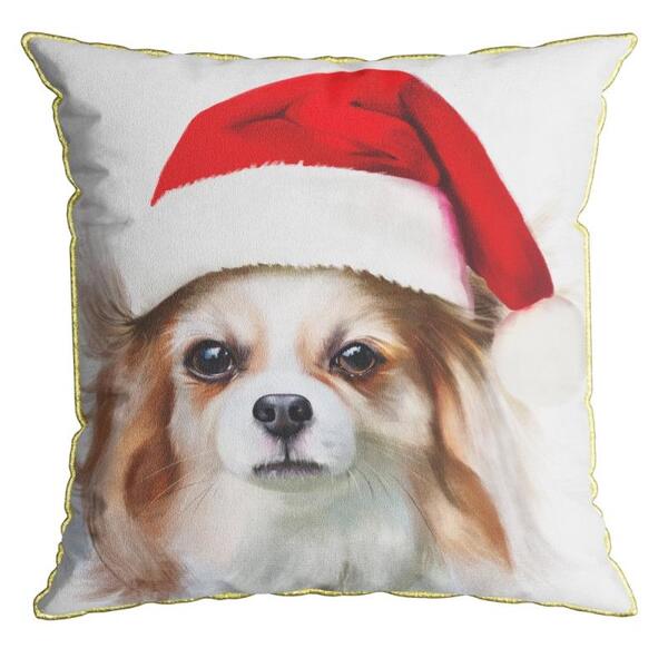 Almofada De Natal Cachorro 43x43 Belchior
