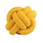 Almofada De Nó Decorativa Amarelo Avulsa