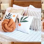 Almofada De Nó Escandinavo Caramelo