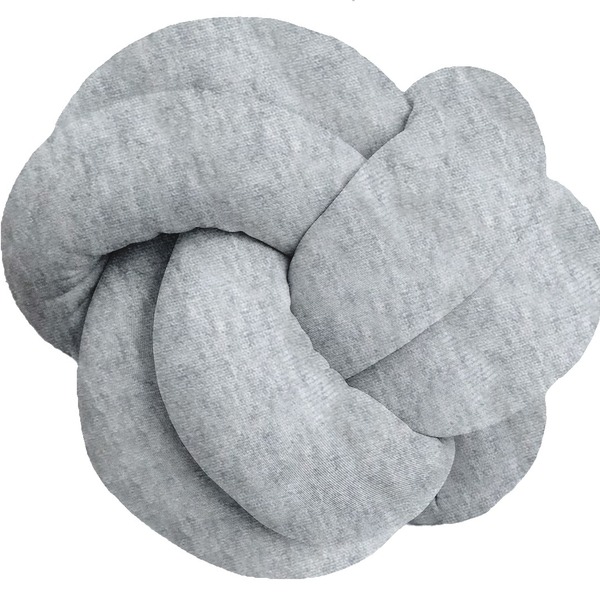 Almofada De Nó Escandinavo Cinza Mescla Claro