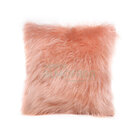 Almofada De Pêlo Longo Alto Rosê Gold 45cm Com Refil De Silic