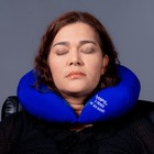 Almofada De Pescoço Para Viagem Azul Inspire O Mundo Azul