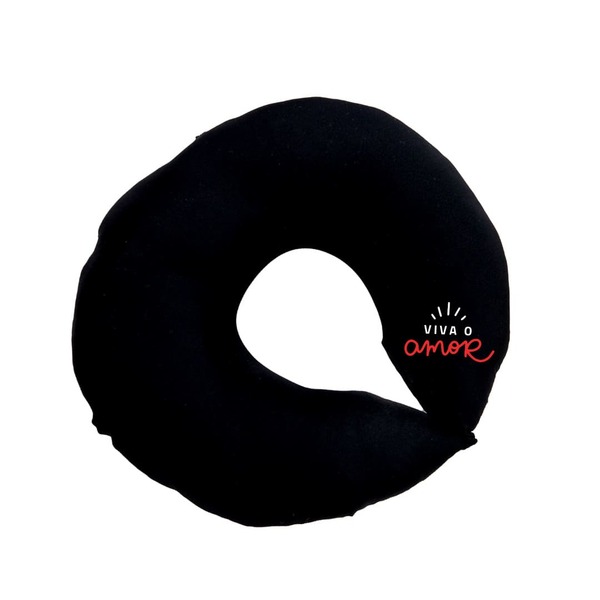 Almofada De Pescoço Para Viagem Preta Viva O Amor Preto