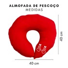 Almofada De Pescoço Para Viagem Vermelha Mão Coreana Vermelho