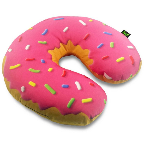 Almofada De Pescoço Rosquinha Donut - Morango - 40 X 40 Cm