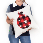 Almofada Decoração Natal 2 Unidades Tecido Suede Estampado 40