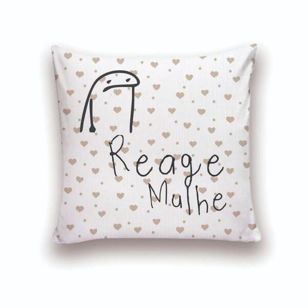 Almofada Decorativa 40x40 Cheias Flork Reage Mulher