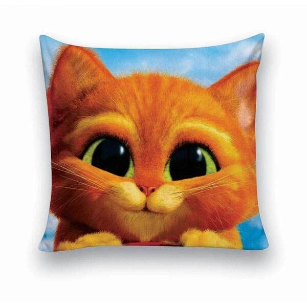 Almofada Decorativa 40x40 Cheias Gatinhos De Botas