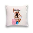 Almofada Decorativa 40x40 Paz Amor E Viagem