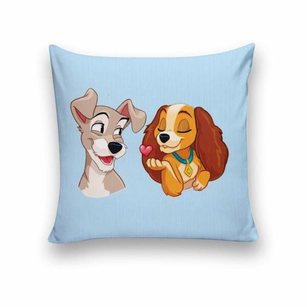 Almofada Decorativa 40x40 Personalizado Cheias Dama E O Vagab