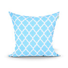 Almofada Decorativa Azul Geométrica Estampada 45cm X 45cm Com