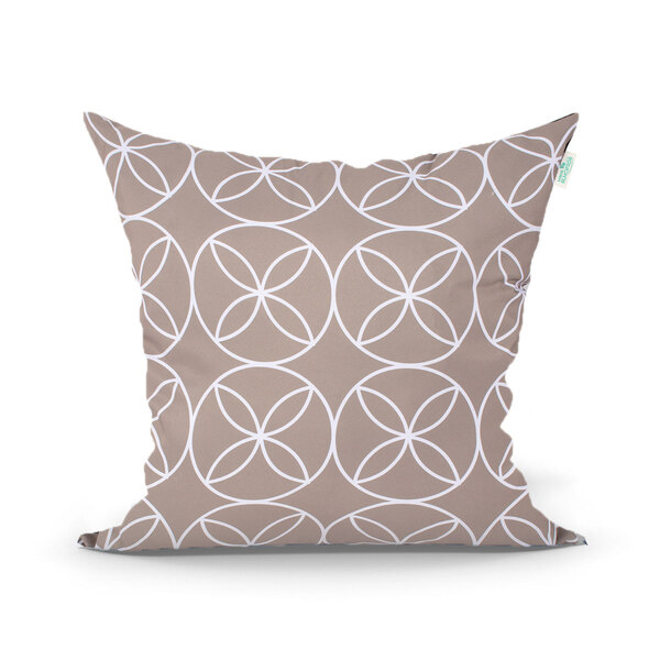 Almofada Decorativa Bege Para Quarto Ou Sala 45cm X 45cm Com