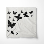 Almofada Decorativa Borboletas Preta 40x40cm Serigrafada - Ca
