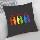 Almofada Decorativa Cheia C/ Zíper 25 X 25cm  O Amor Lgbt