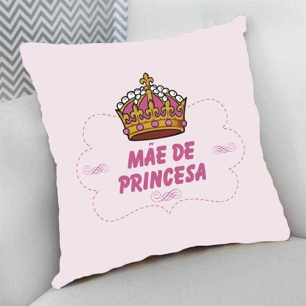 Almofada Decorativa Cheia C/ Zíper 25x25 Amo Minha Mãe Mãe De