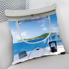 Almofada Decorativa Cheia C/ Zíper 25x25 Cabine De Lancha