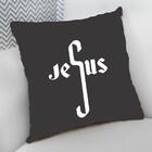 Almofada Decorativa Cheia C/ Zíper 25x25 Jesus Letras