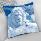 Almofada Decorativa Cheia C/ Zíper 25x25 Leão E Cordeiro