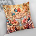 Almofada Decorativa Cheia C/ Zíper 25x25 Reunião Todos Os San