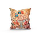 Almofada Decorativa Cheia C/ Zíper 25x25 Reunião Todos Os San