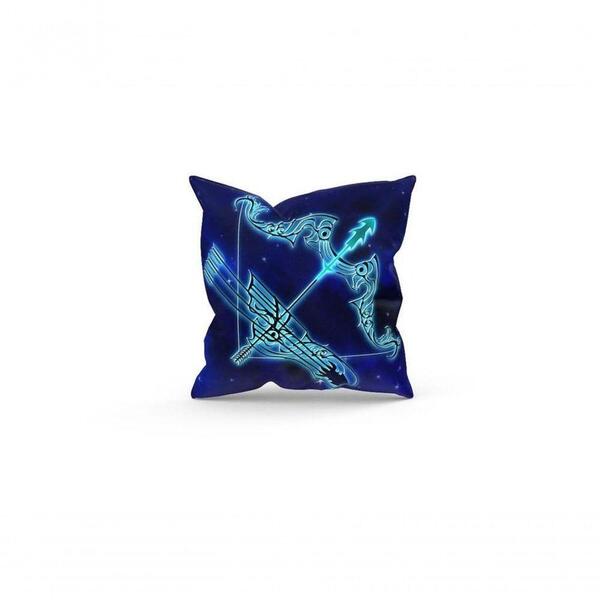 Almofada Decorativa Cheia C/ Zíper 25x25 Sagitário