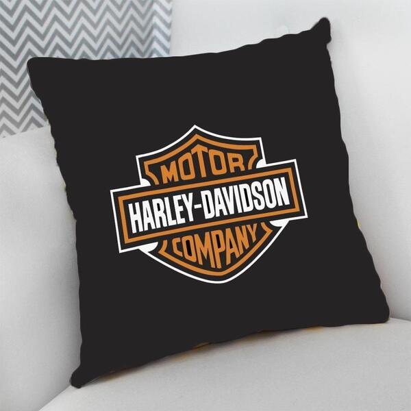Almofada Decorativa Cheia C/ Zíper 25x25cm, Harley Davidson