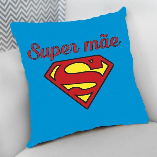 Almofada Decorativa Cheia C/ Zíper 40x40 Mamãe Te Amo Super M