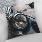 Almofada Decorativa Cheia C/ Zíper 40x40cm  Carro Preto