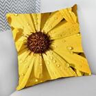 Almofada Decorativa Cheia C/ Zíper 40x40cm  Flor Amarela