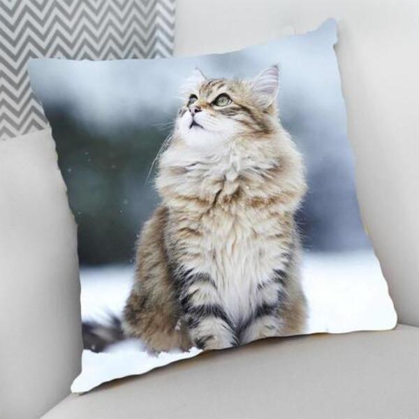 Almofada Decorativa Cheia C/ Zíper 40x40cm  Siberiano