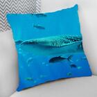 Almofada Decorativa Cheia C/ Zíper 40x40cm Coleção  Tubarão B