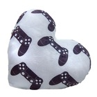 Almofada Decorativa Coração Médio Controle De Vídeo Game Bran