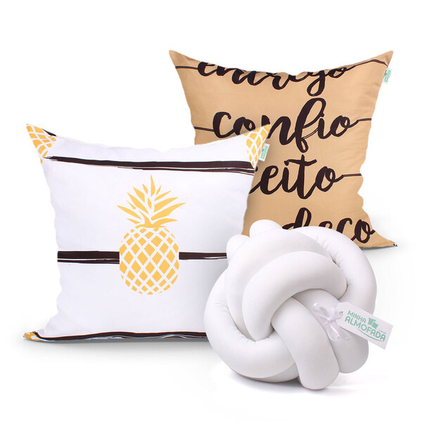 Almofada Decorativa De Quarto 2 Unidades 45cm X 45cm Com Ench