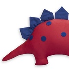 Almofada Decorativa Dinossauro Azul E Vermelho