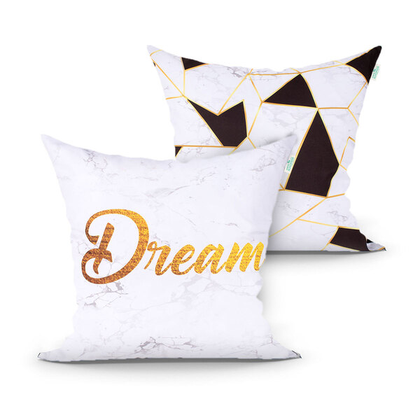 Almofada Decorativa Dream Estampada Para Quarto 2 Unidades 45