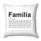 Almofada Decorativa Família Dicionário Poliéster 43x43x20cm