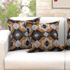 Almofada Decorativa Grande Preta Geométrica 2 Unidades Grande