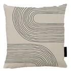 Almofada Decorativa Off White Butter Preta 40x40cm - Capa Com