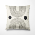 Almofada Decorativa Off White Sunny Preta 40x40cm - Capa Com