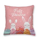 Almofada Decorativa Own Feliz Páscoa Coelhos E Ovos Coloridos