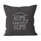 Almofada Decorativa Own Home Sweet Home Preto  - 45x45 Cm Úni