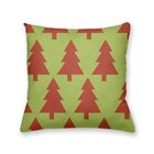 Almofada Decorativa Own Verde Com Árvore De Natal Vermelha -