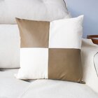 Almofada Decorativa Premium Deluxe Square Em Linho Cru E Cour