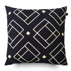 Almofada Decorativa Preta Cubos 50x50cm Marfim - Somente Capa