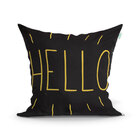 Almofada Decorativa Preta Para Sala Estampada 2 Unidades 45cm