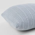 Almofada Decorativa Quadrada Tricot - Azul Claro