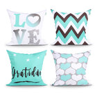 Almofada Decorativa Quarto Tiffany 4 Unidades 45cm X 45cm Com