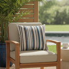 Almofada Decorativa Verona Listras 40x40cm Azul - Somente Capa