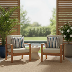 Almofada Decorativa Verona Listras 40x40cm Azul - Somente Capa